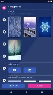 Snowfall Live Wallpaper android App screenshot 6